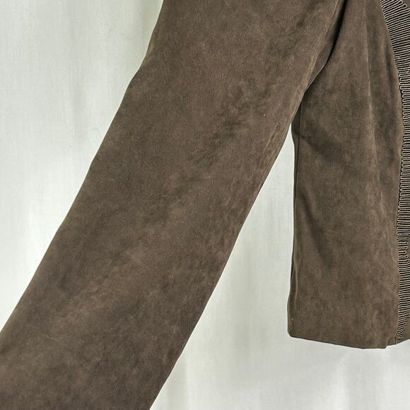 Karin Stevens Vintage 1990's? Blazer Jacket Army Green Zip Up Size 8 - Picture 4 of 10